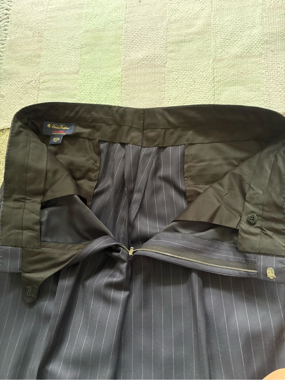 Brooks Brothers Navy Pinstripe Two-Button Sport Coat